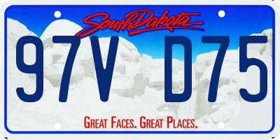 SD license plate 97VD75