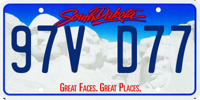 SD license plate 97VD77
