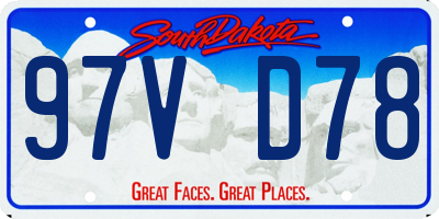 SD license plate 97VD78