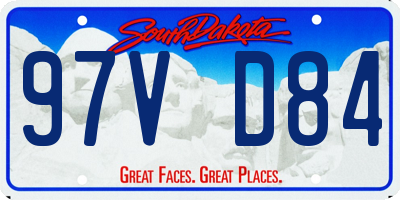 SD license plate 97VD84