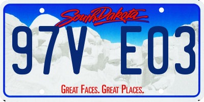SD license plate 97VE03