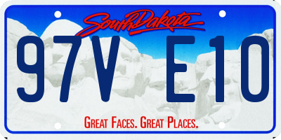 SD license plate 97VE10