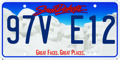 SD license plate 97VE12