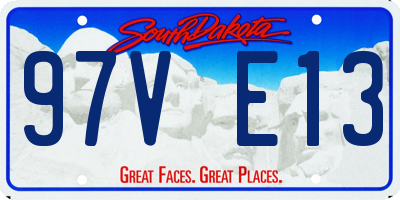 SD license plate 97VE13