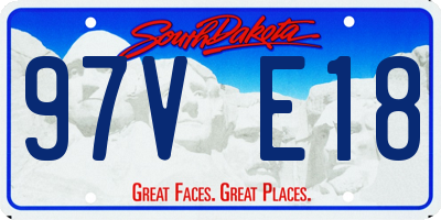 SD license plate 97VE18