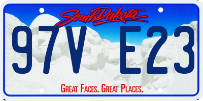 SD license plate 97VE23