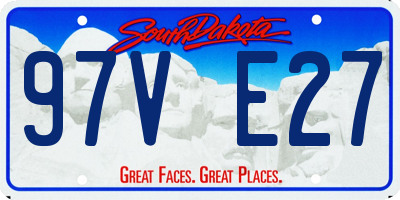 SD license plate 97VE27