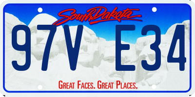 SD license plate 97VE34