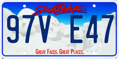 SD license plate 97VE47