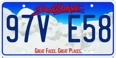 SD license plate 97VE58