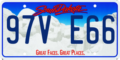 SD license plate 97VE66