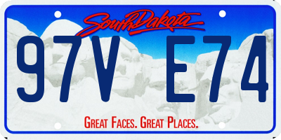 SD license plate 97VE74