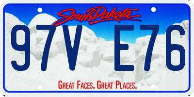 SD license plate 97VE76