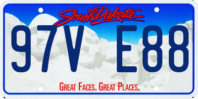 SD license plate 97VE88