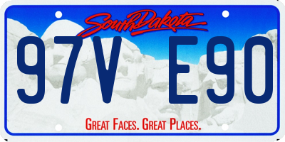 SD license plate 97VE90