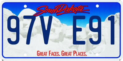 SD license plate 97VE91