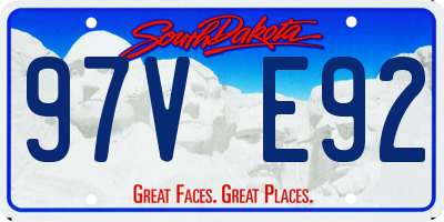 SD license plate 97VE92
