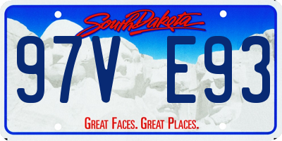 SD license plate 97VE93