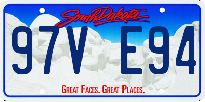 SD license plate 97VE94