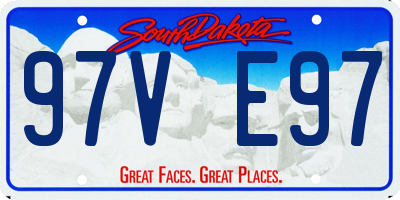 SD license plate 97VE97