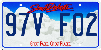 SD license plate 97VF02