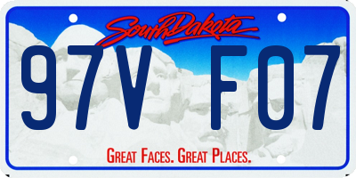 SD license plate 97VF07