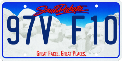 SD license plate 97VF10