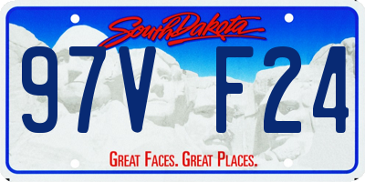 SD license plate 97VF24