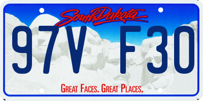 SD license plate 97VF30