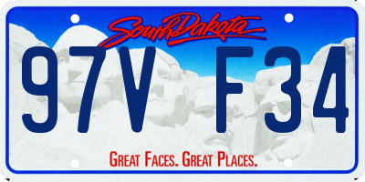 SD license plate 97VF34