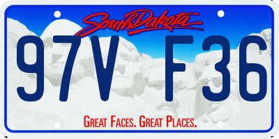 SD license plate 97VF36