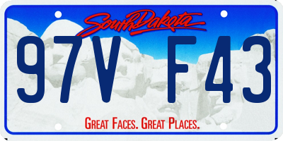 SD license plate 97VF43