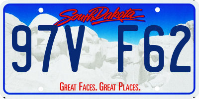 SD license plate 97VF62
