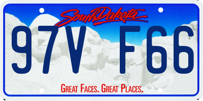 SD license plate 97VF66