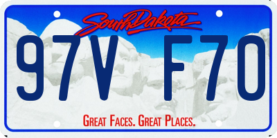 SD license plate 97VF70
