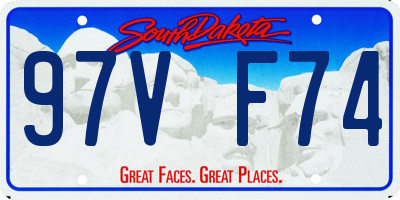 SD license plate 97VF74
