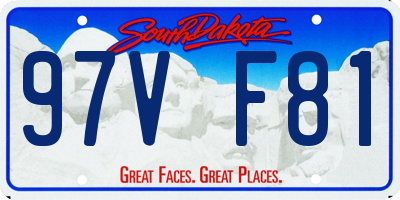 SD license plate 97VF81