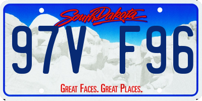 SD license plate 97VF96
