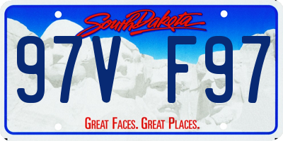 SD license plate 97VF97
