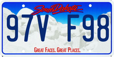 SD license plate 97VF98