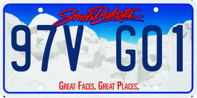 SD license plate 97VG01