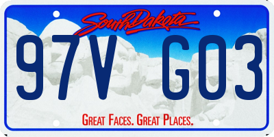 SD license plate 97VG03