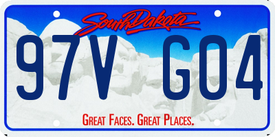 SD license plate 97VG04