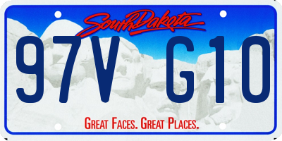 SD license plate 97VG10