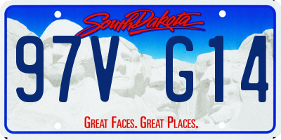 SD license plate 97VG14