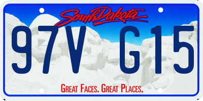 SD license plate 97VG15