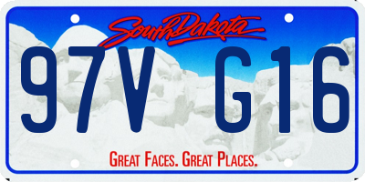 SD license plate 97VG16