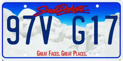 SD license plate 97VG17