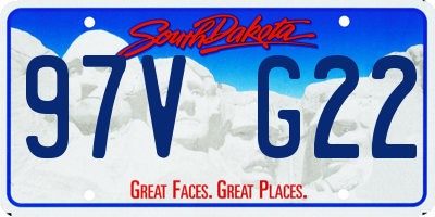 SD license plate 97VG22