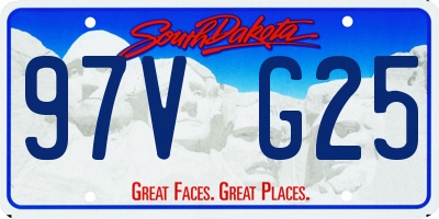 SD license plate 97VG25
